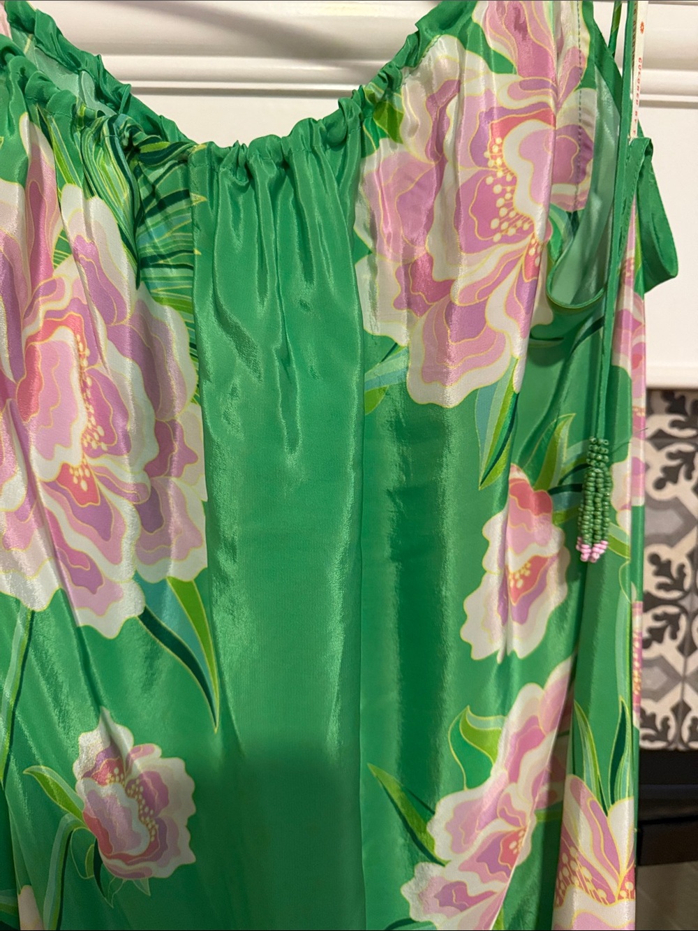 FARM Rio Floral Vibing Green Maxi Dress NWT NEW - Picture 6 of 8